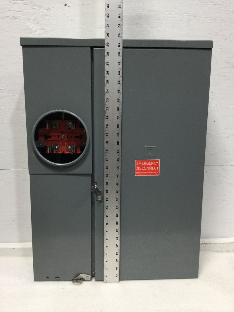 Square D Schneider Electric SC2040M200PS All in one, CSED, ringed socket, 200A, surface mount, 20 spaces, 40 circuits, 22kA SCCR, no bypass, solar ready