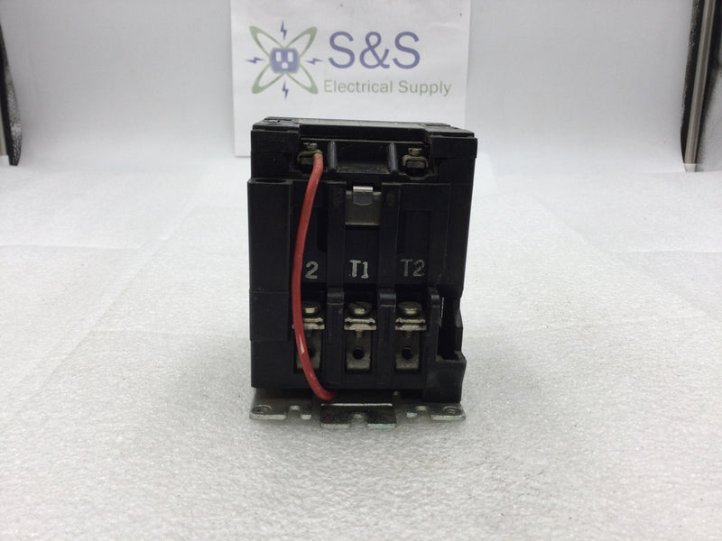 Square D 8502SBG1 Nema Size 0 Starter/Contactor 2 Pole 115/230 VAC 1-2 HP with 24 VAC Coil and without Overload Relay