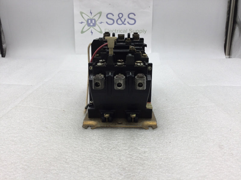 Allen Bradley 509-COD Size 2 Motor Starter/Contactor 45 Amp 3 Pole 115-575 VAC 3-25 HP with 120 VAC Coil and Thermal Overload Relay