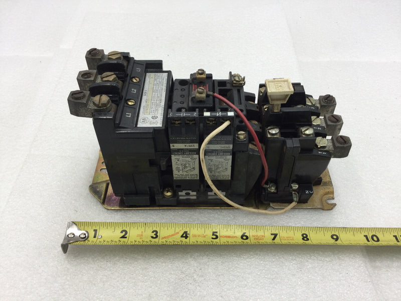 Allen Bradley 509-COD Size 2 Motor Starter/Contactor 45 Amp 3 Pole 115-575 VAC 3-25 HP with 120 VAC Coil and Thermal Overload Relay