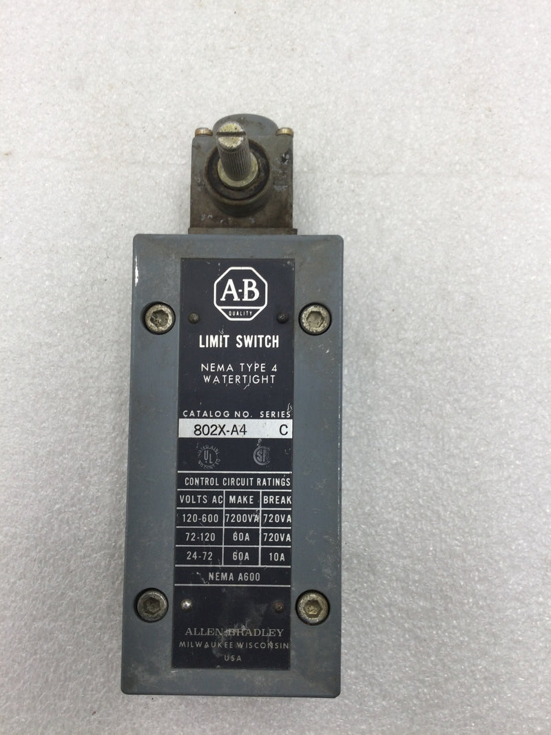 Allan Bradley 802X-A4 Series C Limit Switch, Nema Type 4 Watertight