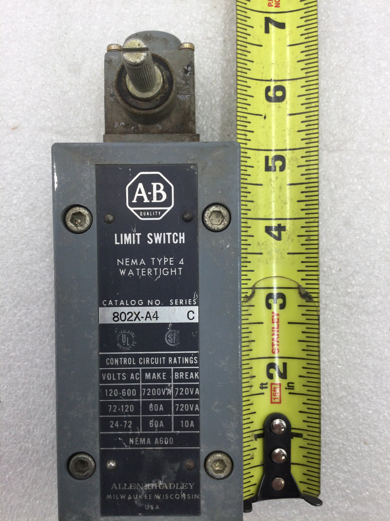 Allan Bradley 802X-A4 Series C Limit Switch, Nema Type 4 Watertight