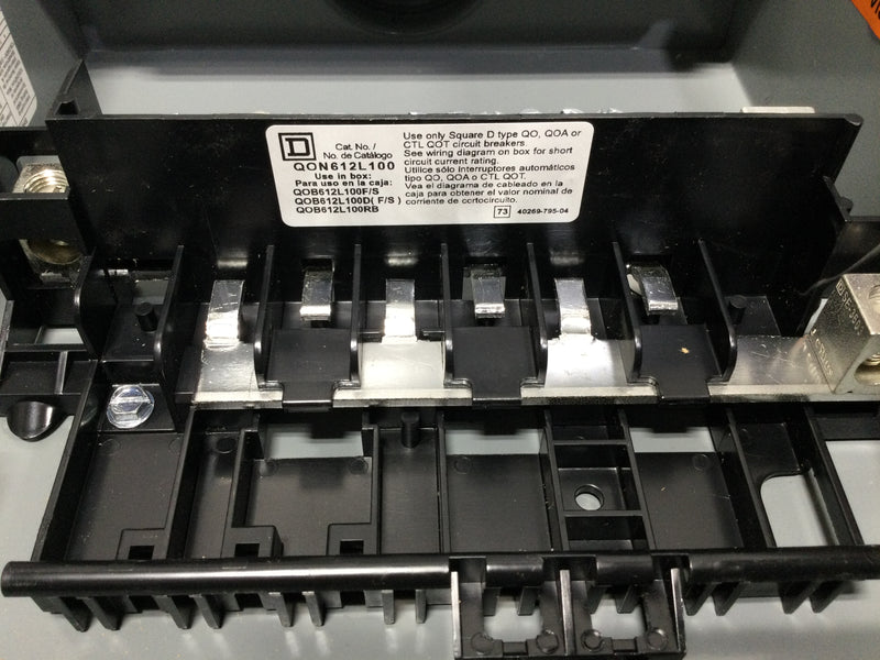 Square D QO612L100RBP QO Load center, 1 phase, 6 spaces, 12 circuits, 100A fixed main lugs, NEMA3R