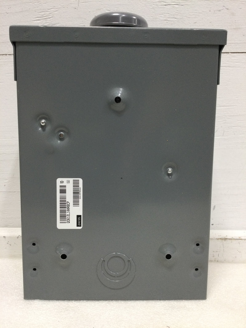 Square D QO612L100RBP QO Load center, 1 phase, 6 spaces, 12 circuits, 100A fixed main lugs, NEMA3R