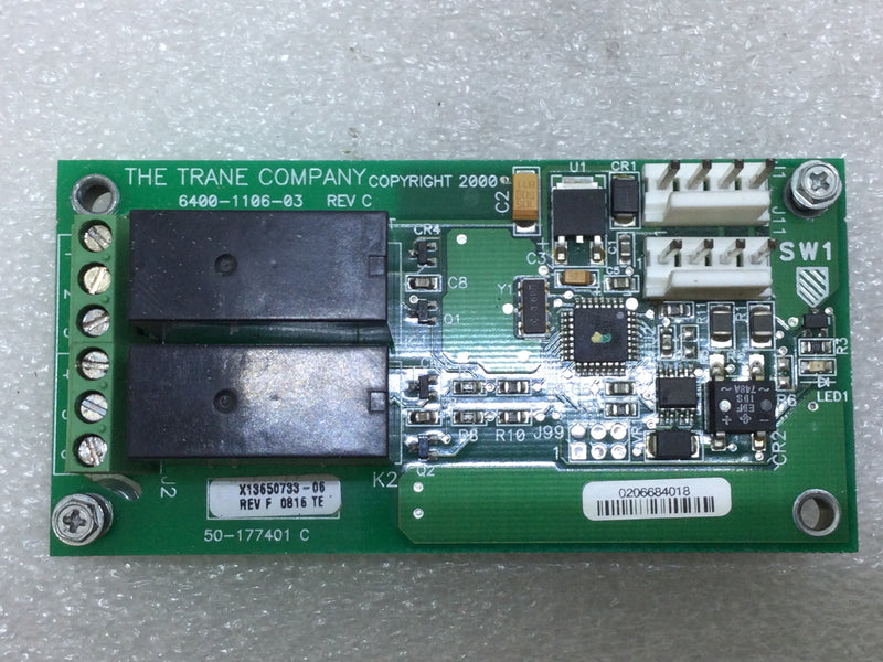 Trane  X13650733-06 UCP3 Dual Relay Output Circuit Board Rev F