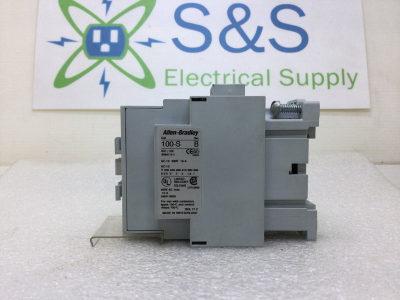 Allen-Bradley 100-C37*00 Series C Contactor/Starter 3 Pole 115-575 VAC 3-30 HP with 120 VAC Coil and 100-SB10 Auxiliary Contact Module