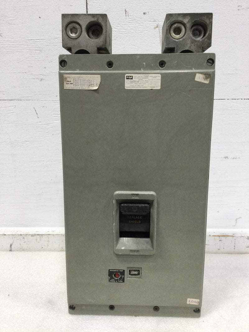 FPE Federal Pacific HN623100 1000 Amp 2 Pole 600V Type HN Circuit Breaker