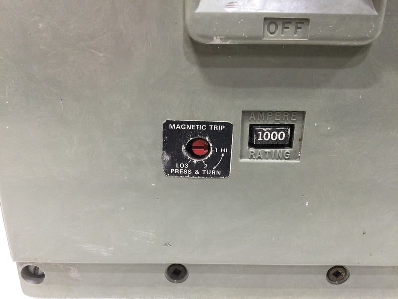 FPE Federal Pacific HN623100 1000 Amp 2 Pole 600V Type HN Circuit Breaker