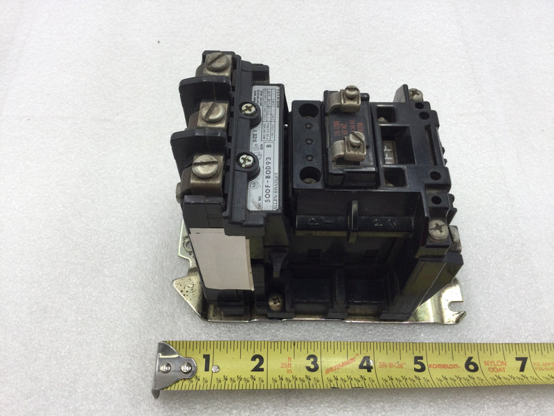 Allen-Bradley 500F-BOD93 Series B Contactor/Starter 27 Amp 3 Pole 200-575 VAC 7.5 to 10 HP with 120 VAC Coil