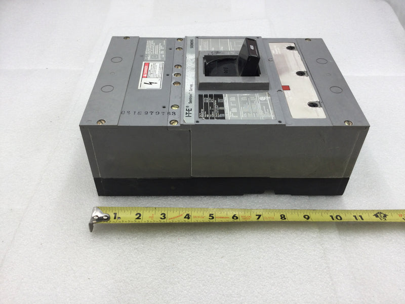 Siemens/ITE HJD63F400 Sentron Series 3 Pole 400 Amp 600 VAC Type HJD6-A Circuit Breaker with Trip Adjustment