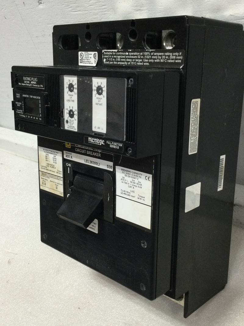 Square D LEL36300LI S3B molded case circuit breaker- 300A