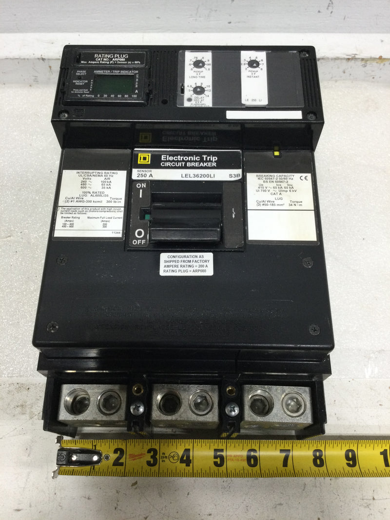 Square D LEL36200LI S3B molded case circuit breaker- 200A