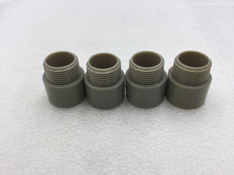 Lot of 4 Centaur TA1 1" PVC Conduit Male Threaded Terminal Adaptor