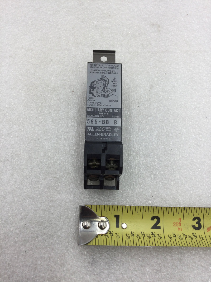 Allen-Bradley 595-BB Series B Add-On Heavy Duty Auxiliary Contact Module Size 0-5