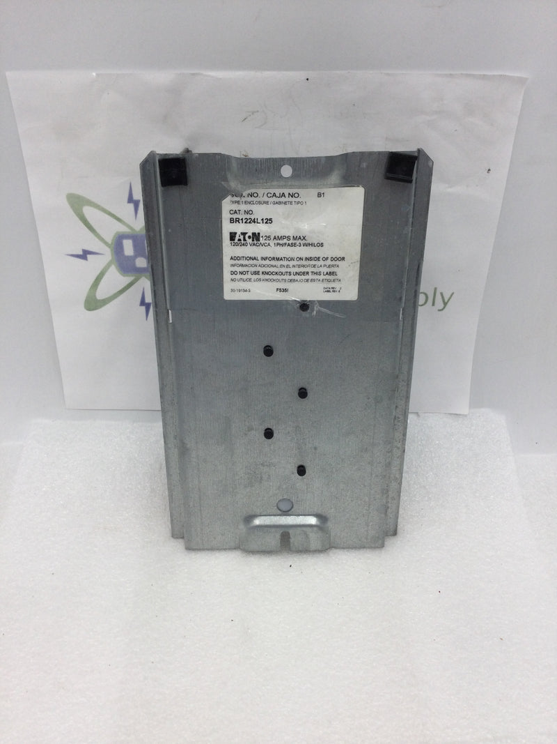 Eaton BR1224L125 6 Space/24 Circuit 125 Amp 120/240 VAC MLO Load Center Guts Only 6" X 9.5"