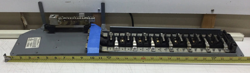 Square D QON440MW150 3 Phase 20 Space/40 Circuit 150 Amp Load Center Guts Only 6" X 29"