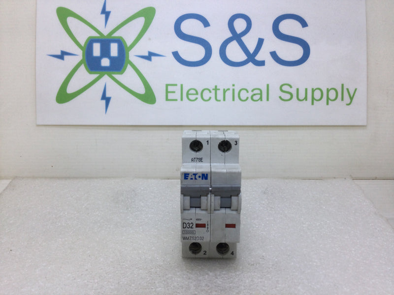 Eaton WMZS2D32 2 Pole 32 Amp Miniature Circuit Breaker 277/480 VAC