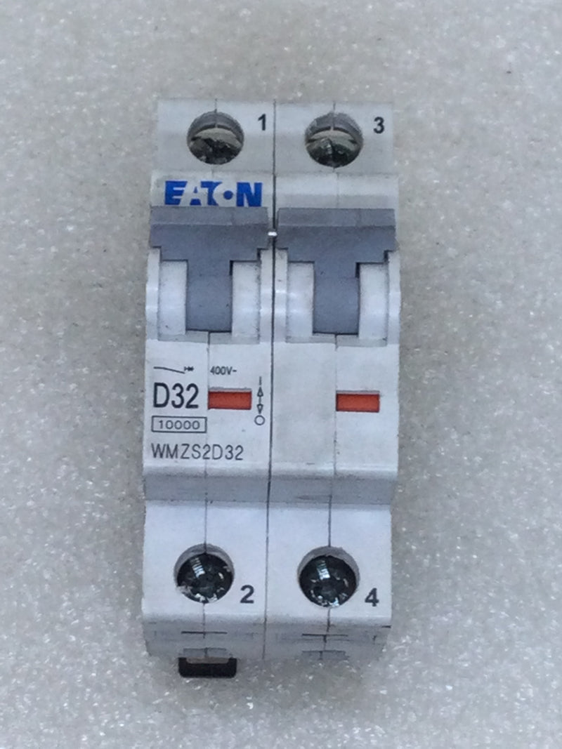 Eaton WMZS2D32 2 Pole 32 Amp Miniature Circuit Breaker 277/480 VAC