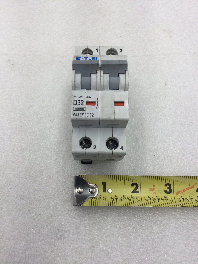 Eaton WMZS2D32 2 Pole 32 Amp Miniature Circuit Breaker 277/480 VAC