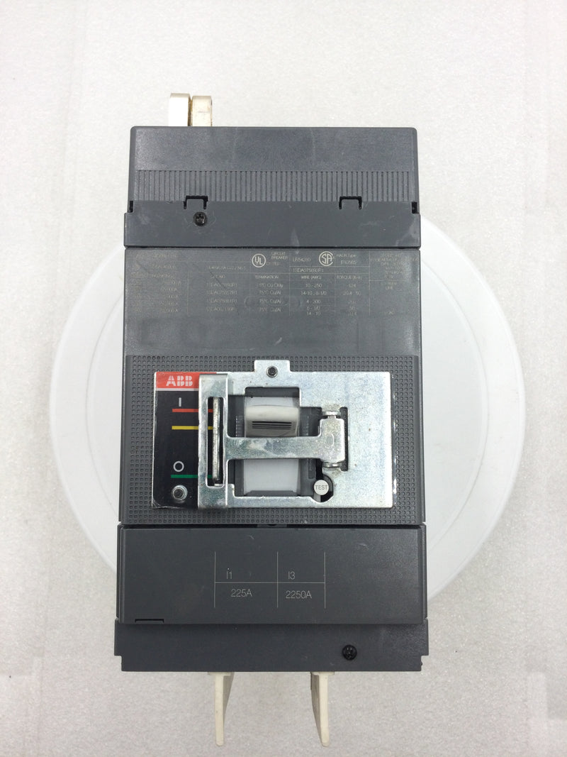 ABB 1SDA075893R1 XT4H 250 225 Amp 3 Pole Circuit Breaker