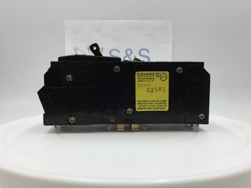 Square-D Q1390 90 Amp 3 Pole 240V Circuit Breaker