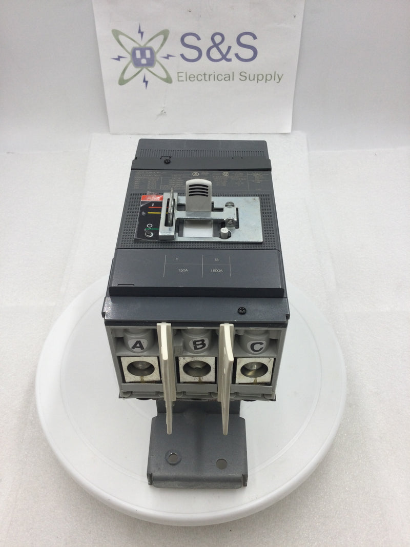 ABB XT4HU3150AYJ00GXX 150 Amp 3 Pole Circuit Breaker