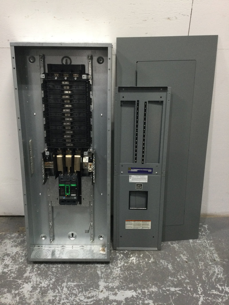 Square D NQ Type Main Breaker 250 AMP 30 Circuit NQ Panelboard 3 PH 4 Wire with Cover NC50F, Box MH50