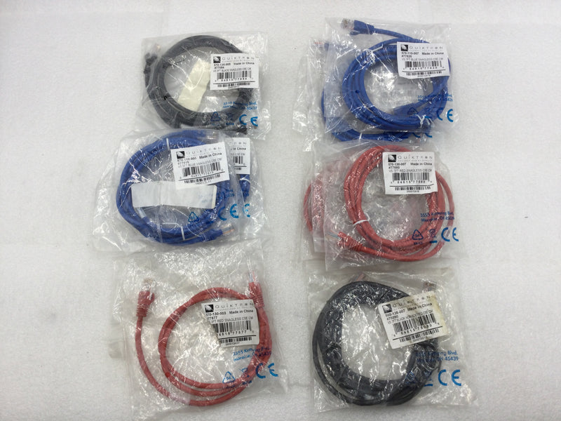 Lot of 9 - Quiktron CAT5E Ethernet Cable