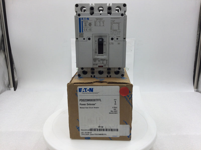 Eaton PDG23M0030TFFL 30 Amp 3 Pole 65kA/480V Circuit Breaker