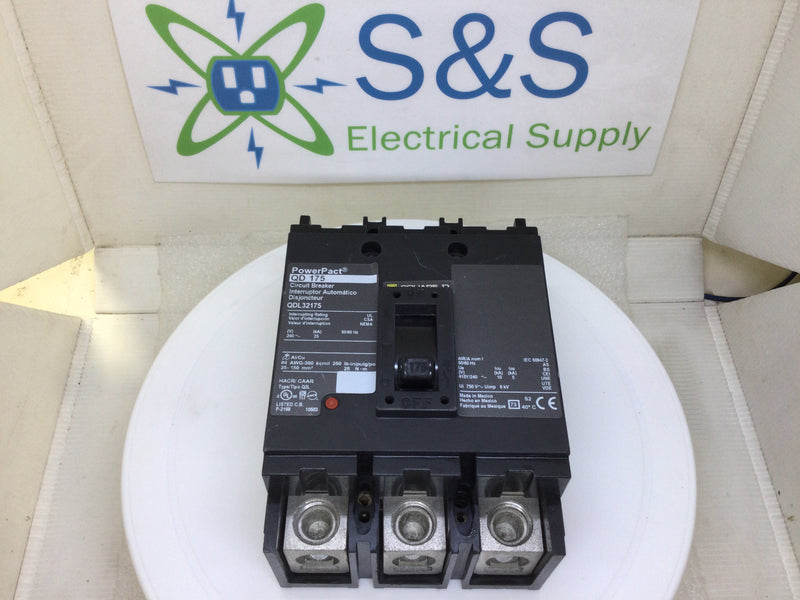 Square D QDL32175 175 Amp 3 Pole PowerPact Circuit Breaker