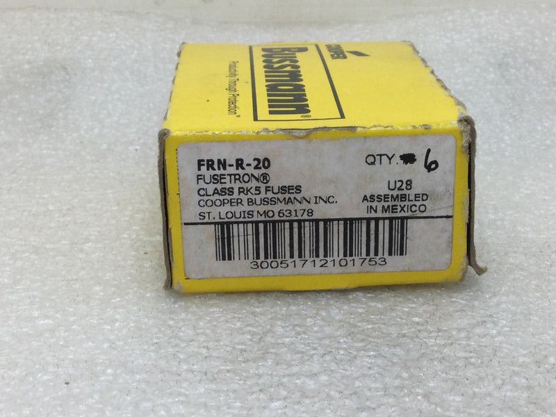 Bussmann/Fusetron FRN-R-20 Dual Element Time Delay Current Limiting Class RK5 Fuse