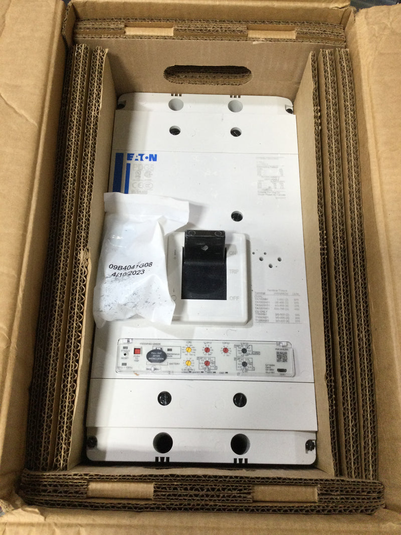 Eaton PDG53M1200E5RN Power Defense Molded Case Circuit Breaker, Globally Rated, Frame 5, Three Pole, 1200A, 65kA/480V