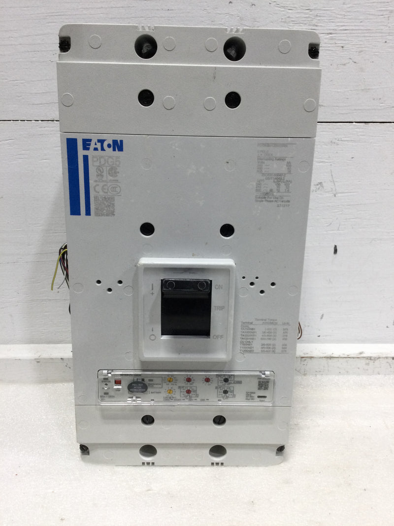 Eaton PDG53M1200E5RN Power Defense Molded Case Circuit Breaker, Globally Rated, Frame 5, Three Pole, 1200A, 65kA/480V