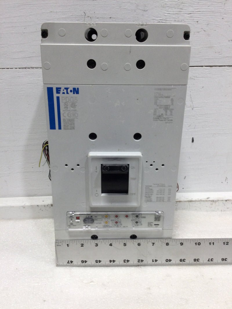 Eaton PDG53M1200E5RN Power Defense Molded Case Circuit Breaker, Globally Rated, Frame 5, Three Pole, 1200A, 65kA/480V