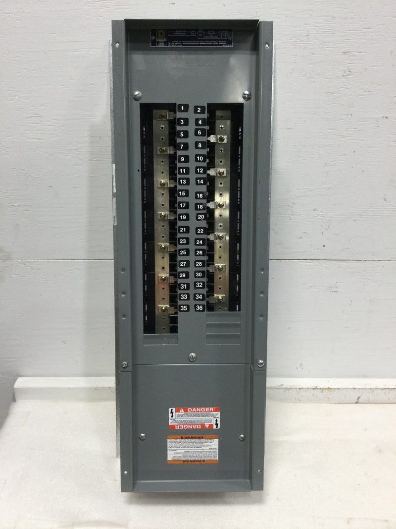 Square D Schneider NQOD442L225 Ser. E2, Panelboard interior, NQ, main lugs, 225A, Cu bus, 42 pole spaces, 3 phase, 4 wire, 240VAC, 48VDC with Deadfront