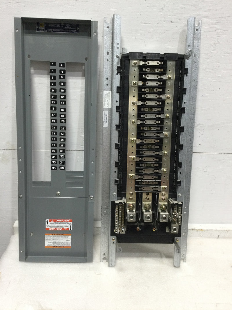 Square D Schneider NQOD442L225 Ser. E2, Panelboard interior, NQ, main lugs, 225A, Cu bus, 42 pole spaces, 3 phase, 4 wire, 240VAC, 48VDC with Deadfront