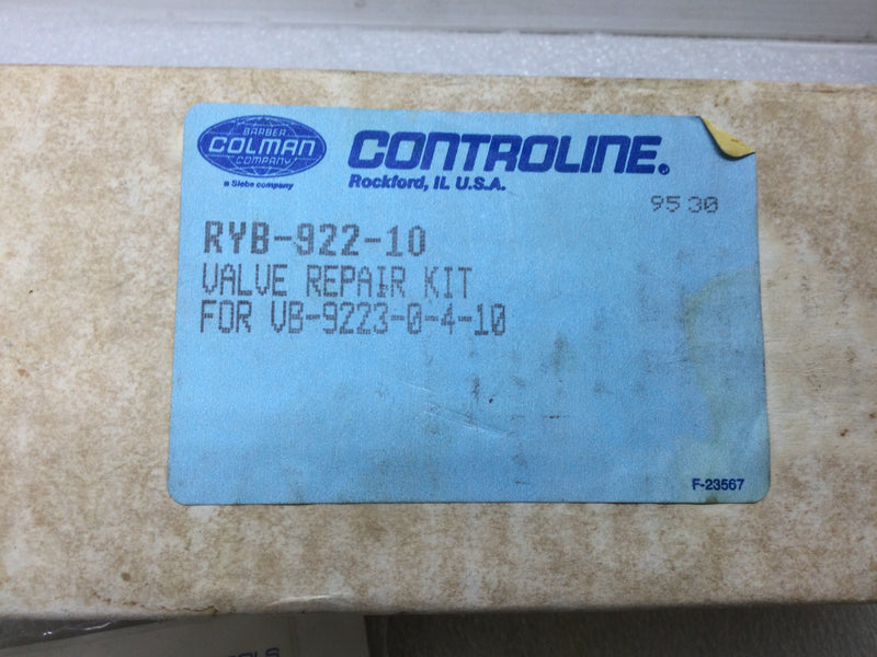 Barber Colman Controline RYB-922-10 Valve Repair Kit for VB-9223-0-4-10