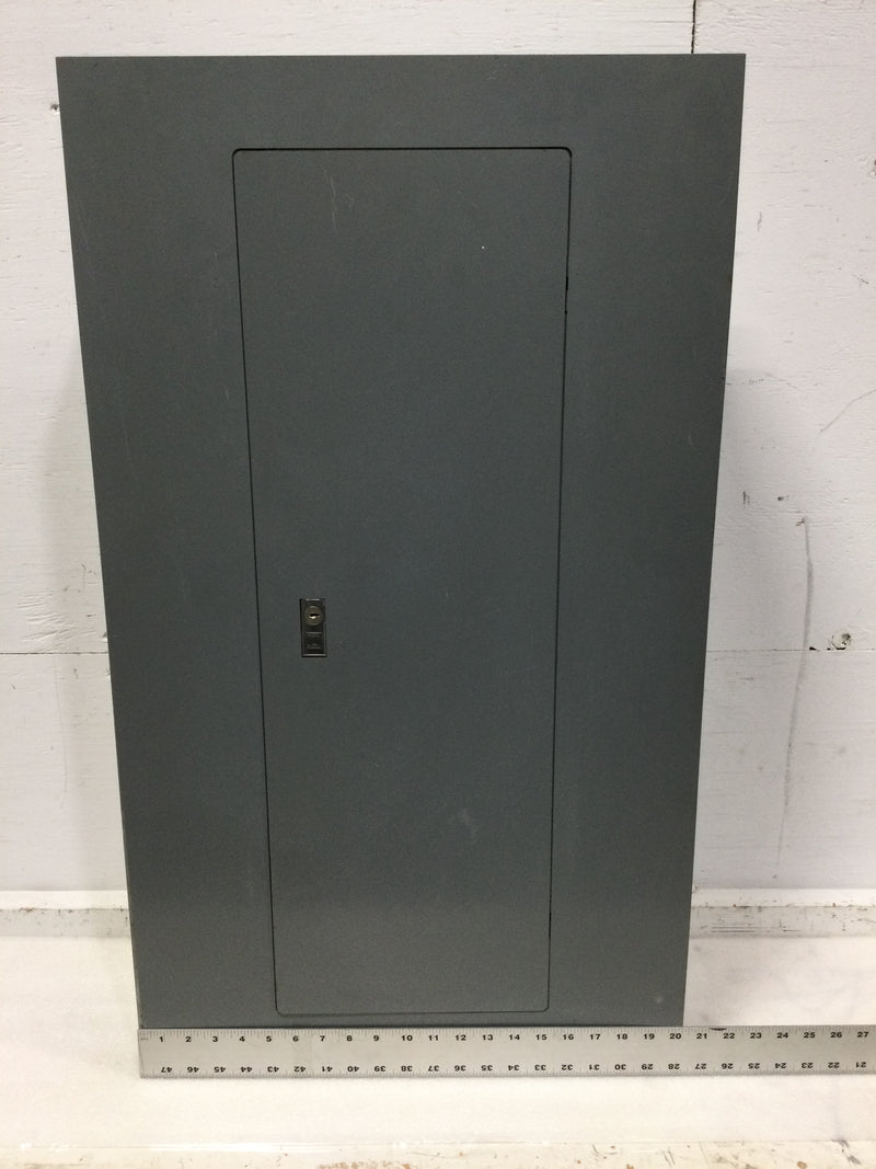 Square D Schneider NQOD442L225 Ser. E2, Panelboard, NQ, main lugs, 225A, Cu bus, 42 pole spaces, 3 phase, 4 wire, 240VAC, 48VDC with MH35 enclosure and MHC35S Cover