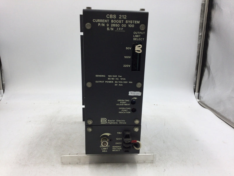 Basler Electric CBS 212 Current Boost System Sensing 120/240VAC 50/60Hz 10VA