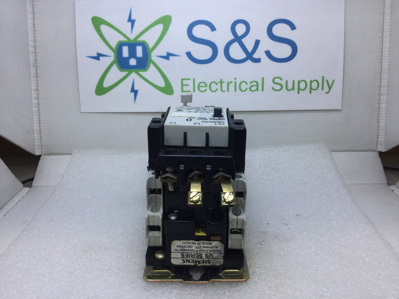 Siemens SXL-BO STARTER 18 Amp 600 VAC Nema Size 0 Contactor