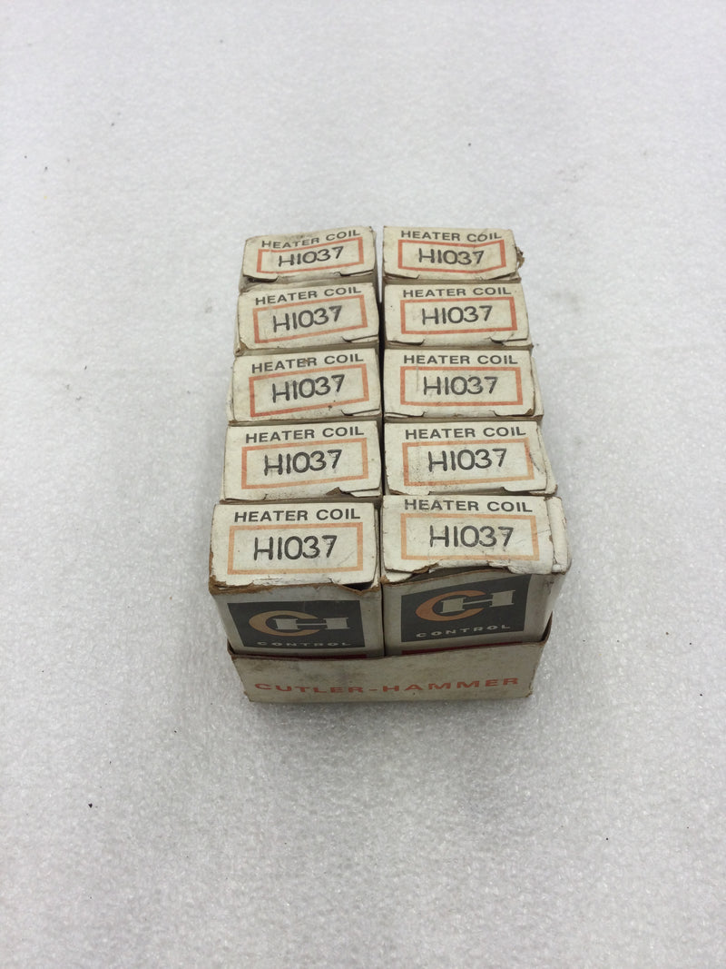 Lot of 10 Cutler-Hammer H1037 Thermal Overload Heater Coil