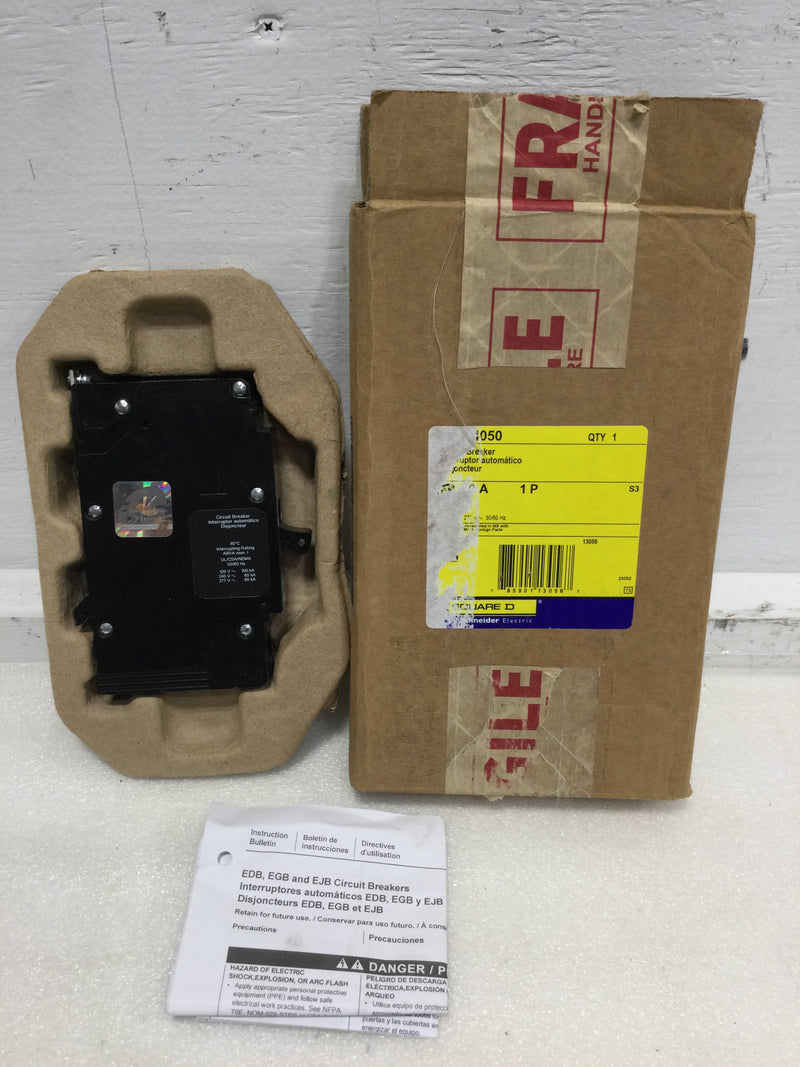 Square D EJB14050 Single Pole 50 Amp 277V Circuit Breaker