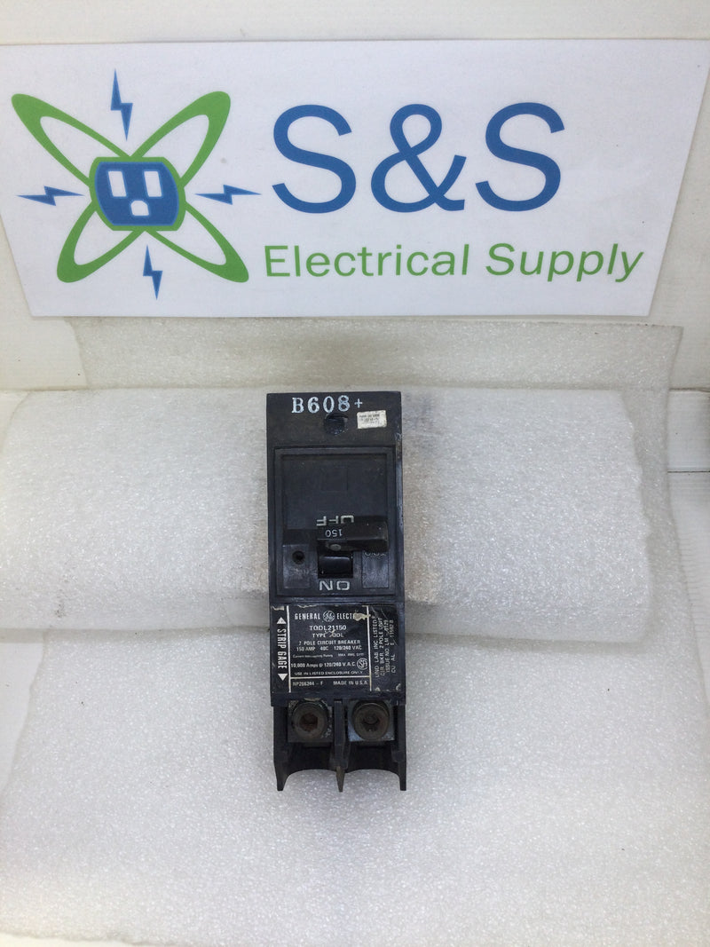 GE General Electric TQDL21150 150 Amp 2 Pole 240V Type TQDL Circuit Breaker