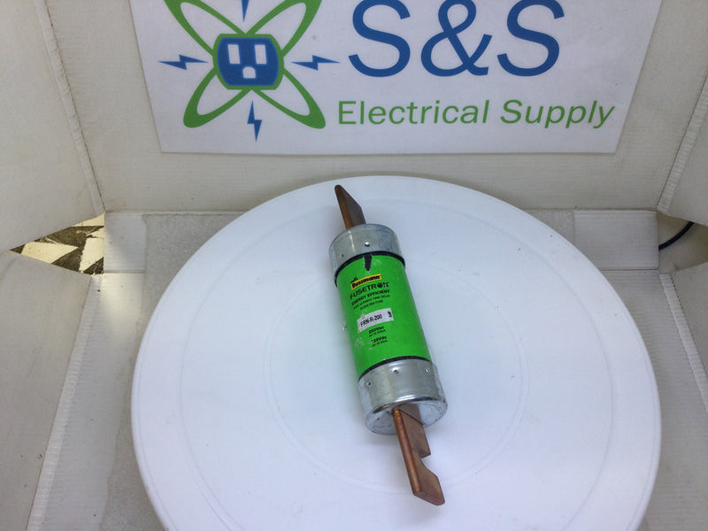 Fusetron/Bussman FRN-R-200 200 Amp 250V Energy Efficient Dual Element Time Delay Fuse Class RK5