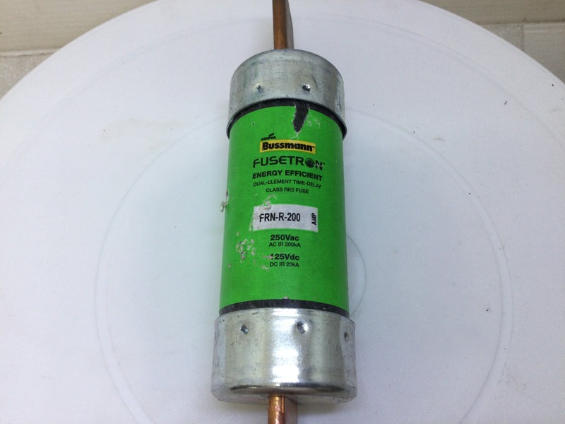 Fusetron/Bussman FRN-R-200 200 Amp 250V Energy Efficient Dual Element Time Delay Fuse Class RK5