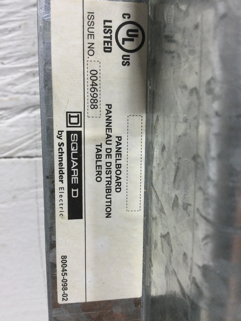 Square D NQOB/NQOD 225 Amp 42-Space 3 Phase Panelboard Guts Only 11.5" x 34"