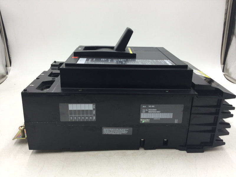 Square D MGA36800 800 Amp 600v 3 Pole MG800 PowerPact I-Line Circuit Breaker