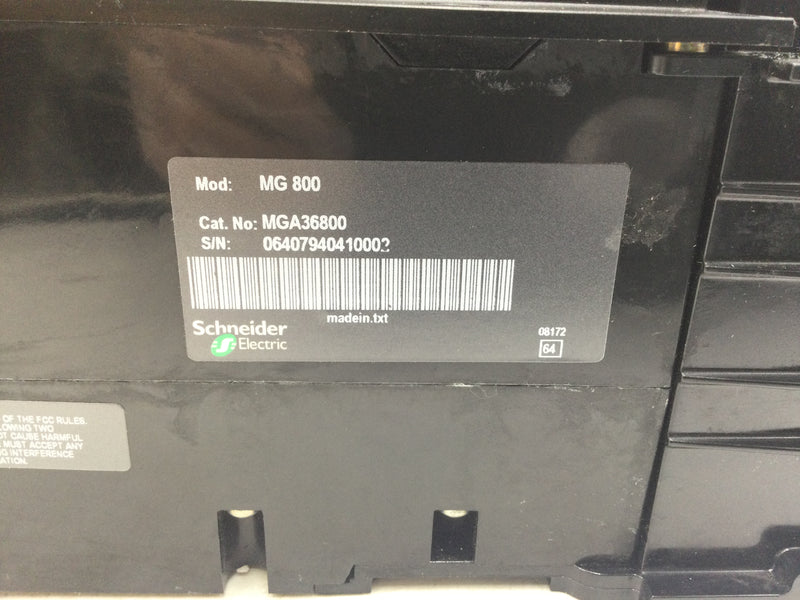 Square D MGA36800 800 Amp 600v 3 Pole MG800 PowerPact I-Line Circuit Breaker