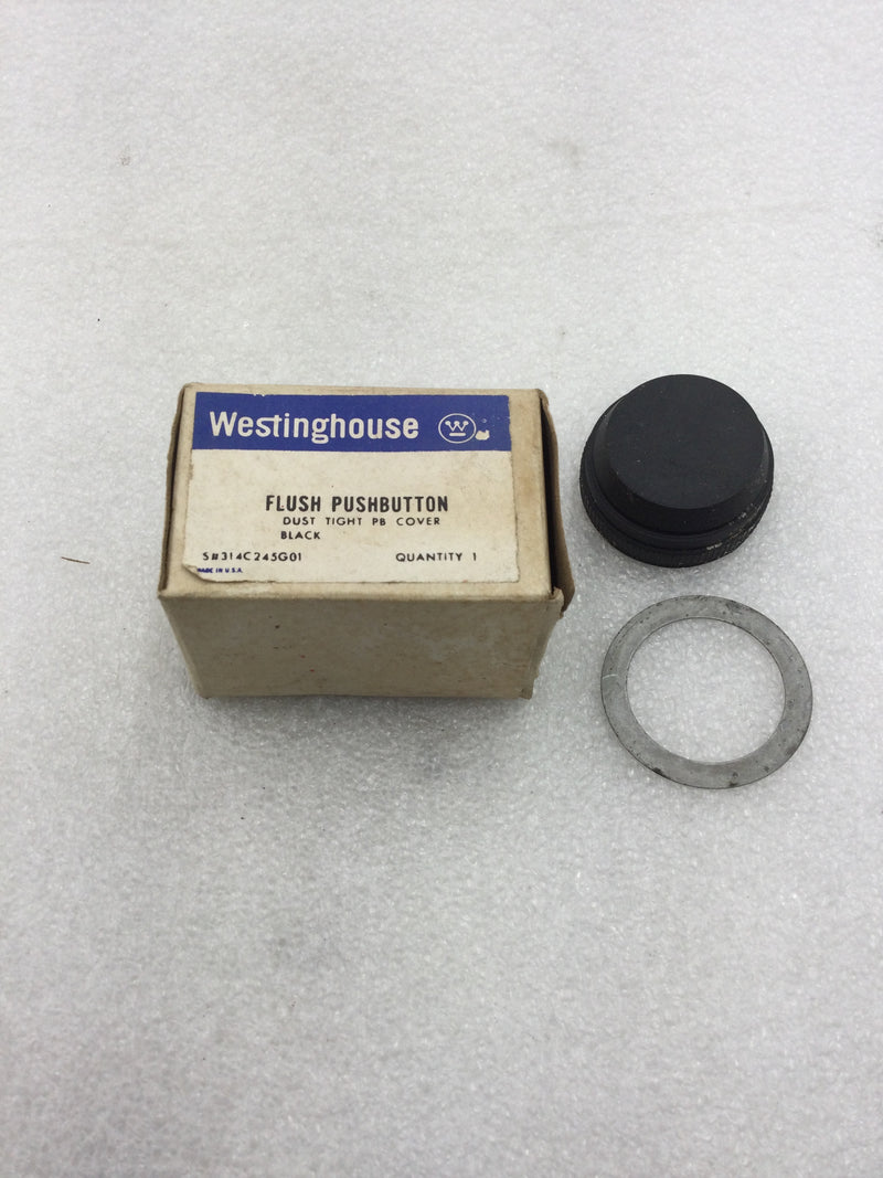 Westinghouse 314C245G01 Flush Pushbutton Dust Tight Cap in Black