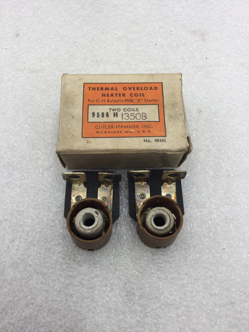 Pack of 2 Cutler-Hammer 9586H 1350B Thermal Overload Heater Coil for 9586 "X" Starter